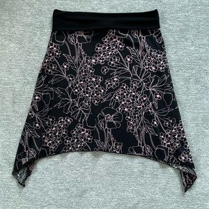 Vintage Y2K Julie’s Closet Pink/Black Floral Skirt